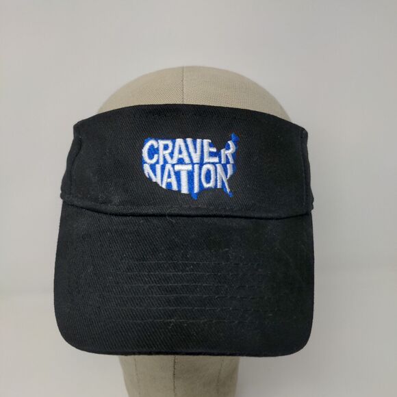 White Castle Craver Nation Strapback Sun Visor Hat Black Adjustable Embroidered - Picture 3 of 10